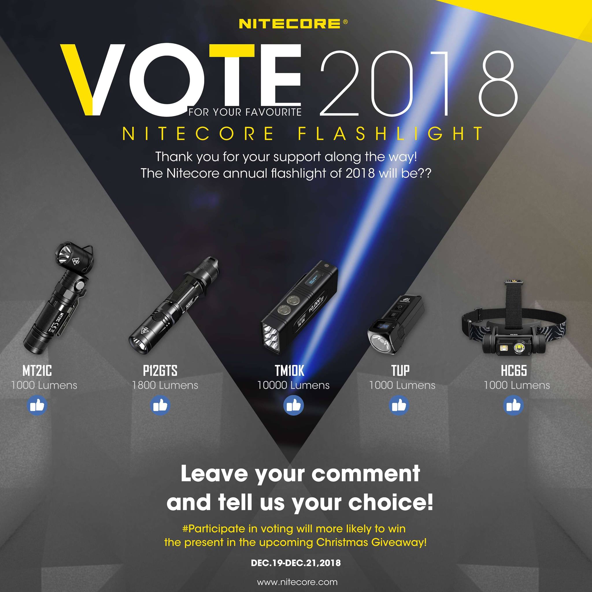 ‼️2018 Nitecore Annual Product --- We need your choice‼️