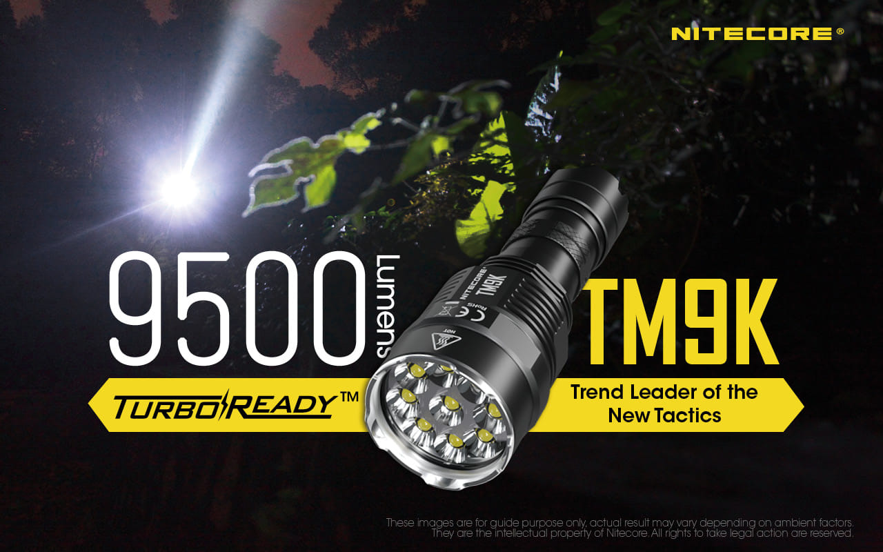 💥New Product Release - TurboReady TM9K 💥 NITECORE TM9K is an ultra-compact tactical flashlight to emit a max output of 9,500 lumens. 