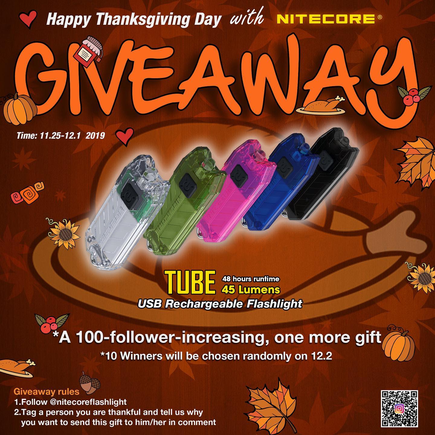 Follow NITECORE IG PAGE to join the GAW!