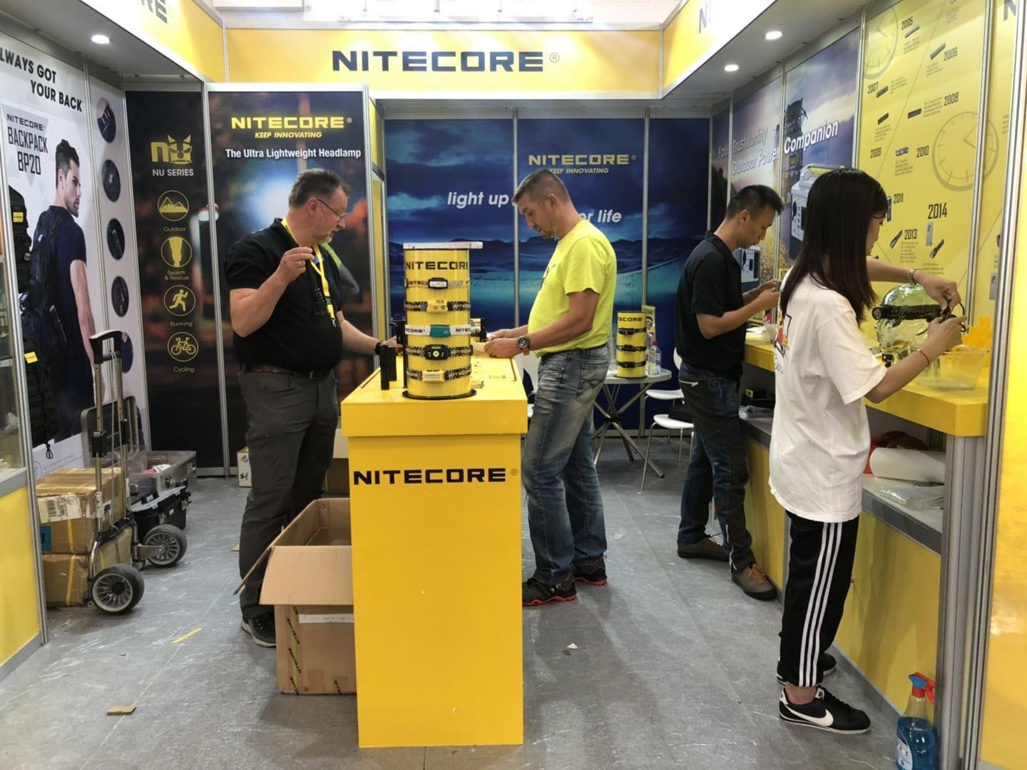 #nitecoreonISPO.  Preparing for the show.  Plenty of new products will be exhibited. Welcome you to drop by at C6-612.  We will answer all your questions on hand. ❤️❤️❤️❤️