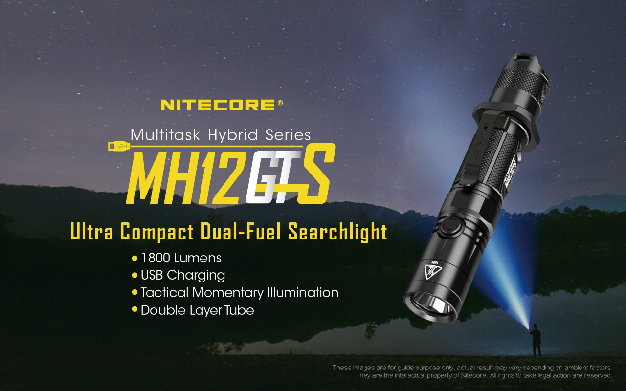 🌟🌟As a member of "GTS series", the MH12GTS feature a blazing 1800 lumens brightness and built-in rechargeable. If you are an outdoor enthusiast, always hopes to explore the unknown and the beautiful night world. Equipment with the MH12GTS and LR50 (camp bank) which always provides you the most safety and warmth, you no longer worry about the power of your flashlight.