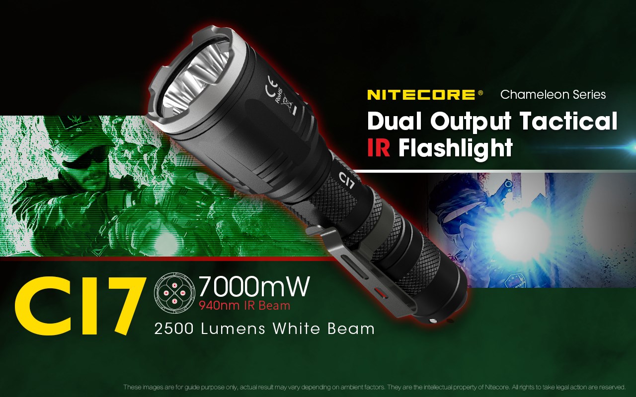 NITECORE CI7 Dual Output Tactical IR Flashlight is Out Now!