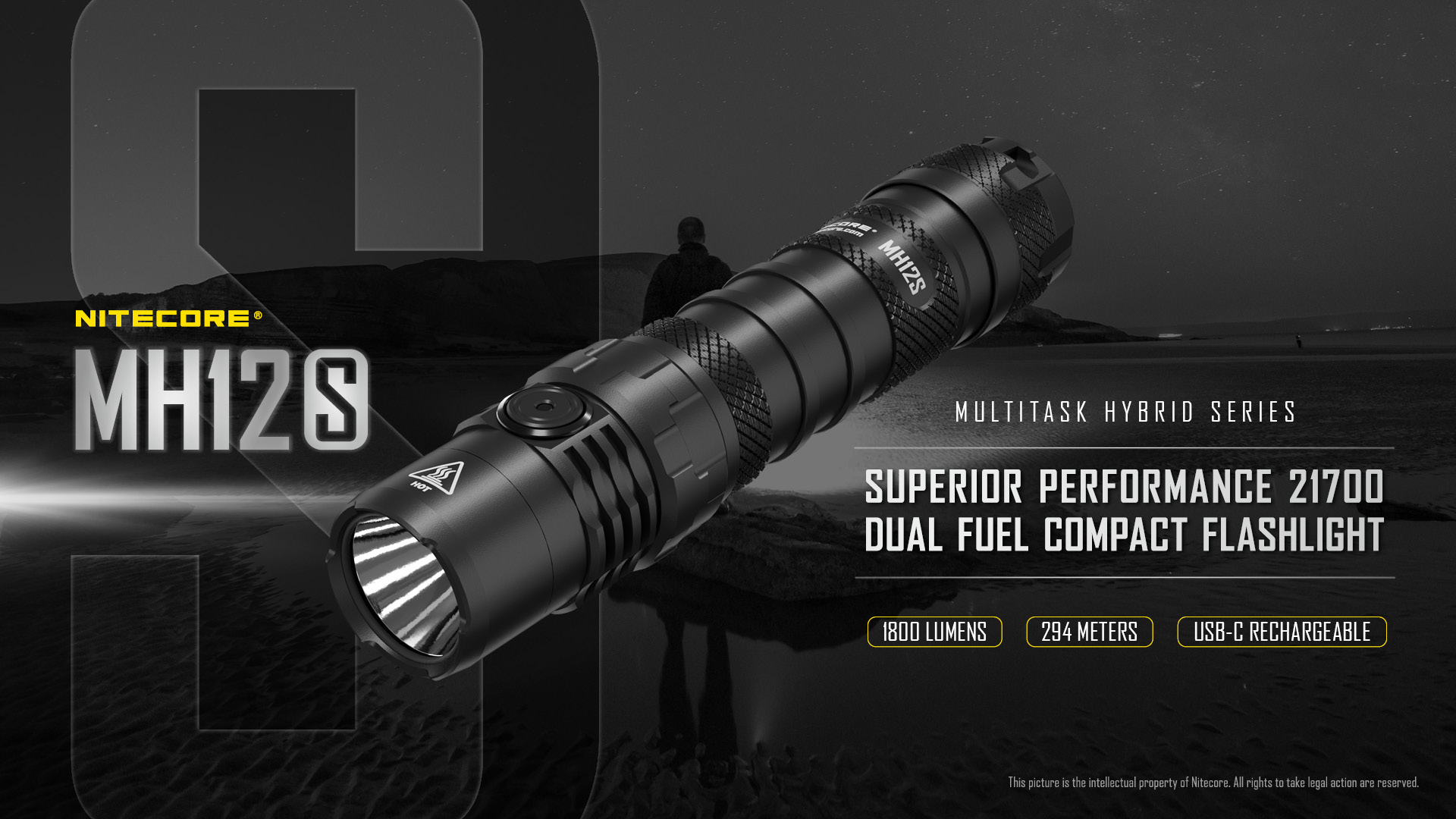 Introducing the MH12S superior performance 21700 dual fuel compact flashlight.🔥