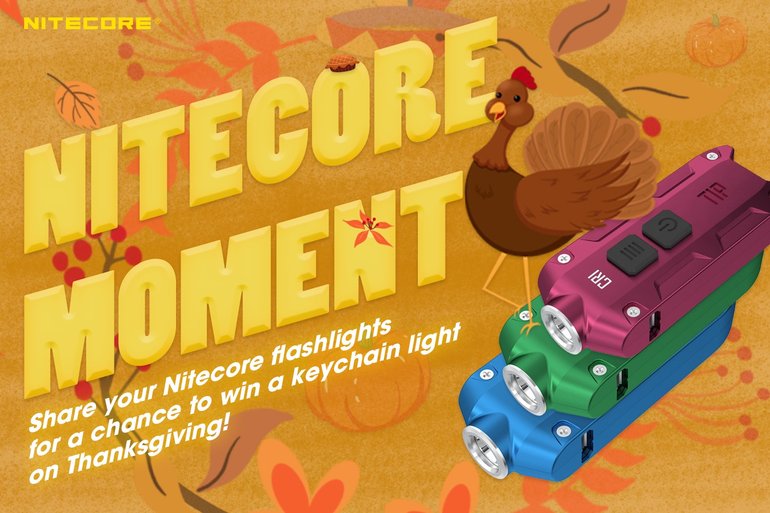 We are thankful to all Nitecore users in 2020. Therefore, we are going to giveaway three keychain lights for your great support! 