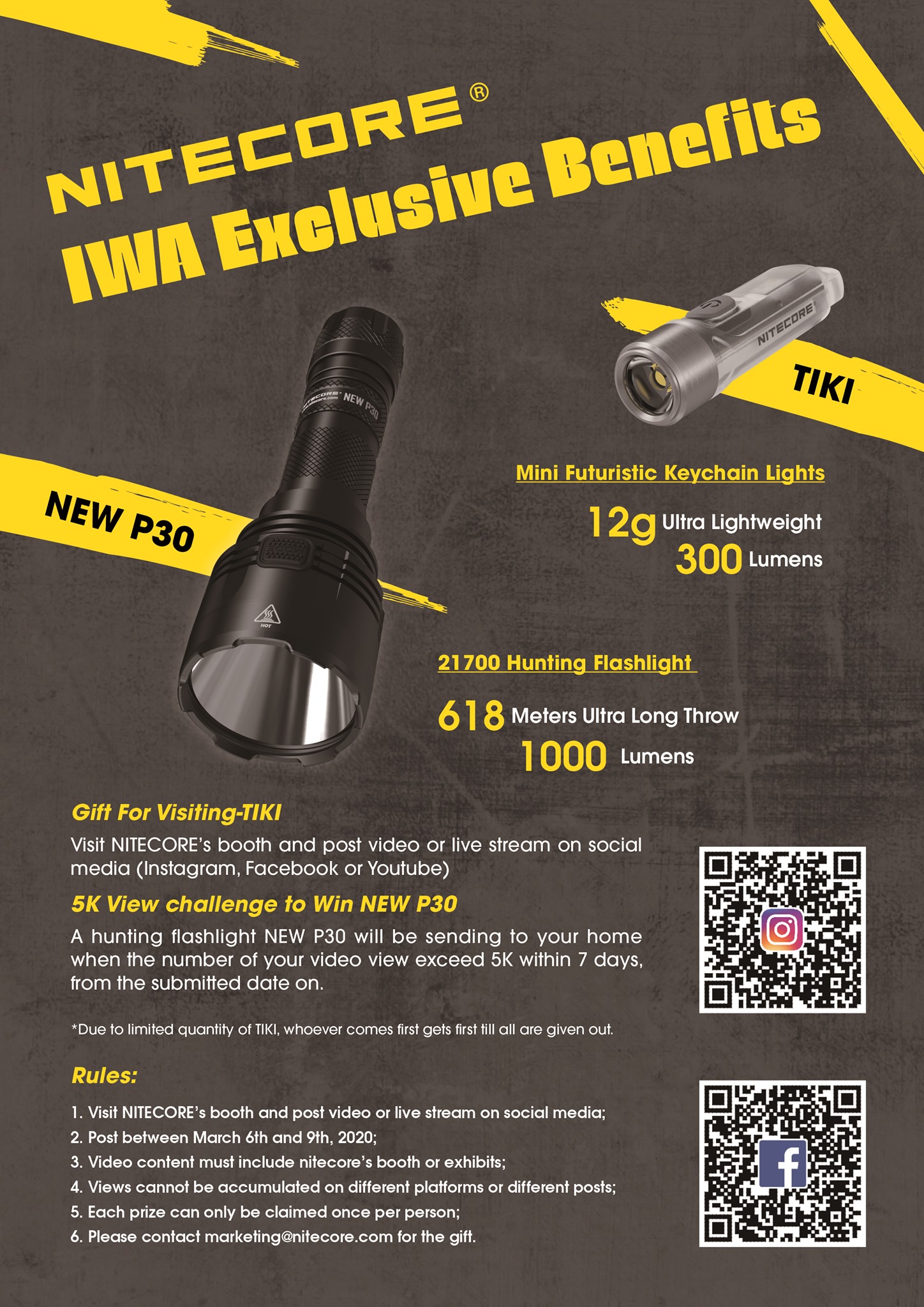 🔥IWA Exclusive Benefits 🔥 If you will be at IWA 2020 , don't forget to drop by NITECORE's booth 5-205 to take a visit😁😁 First chance to experience the latest product....