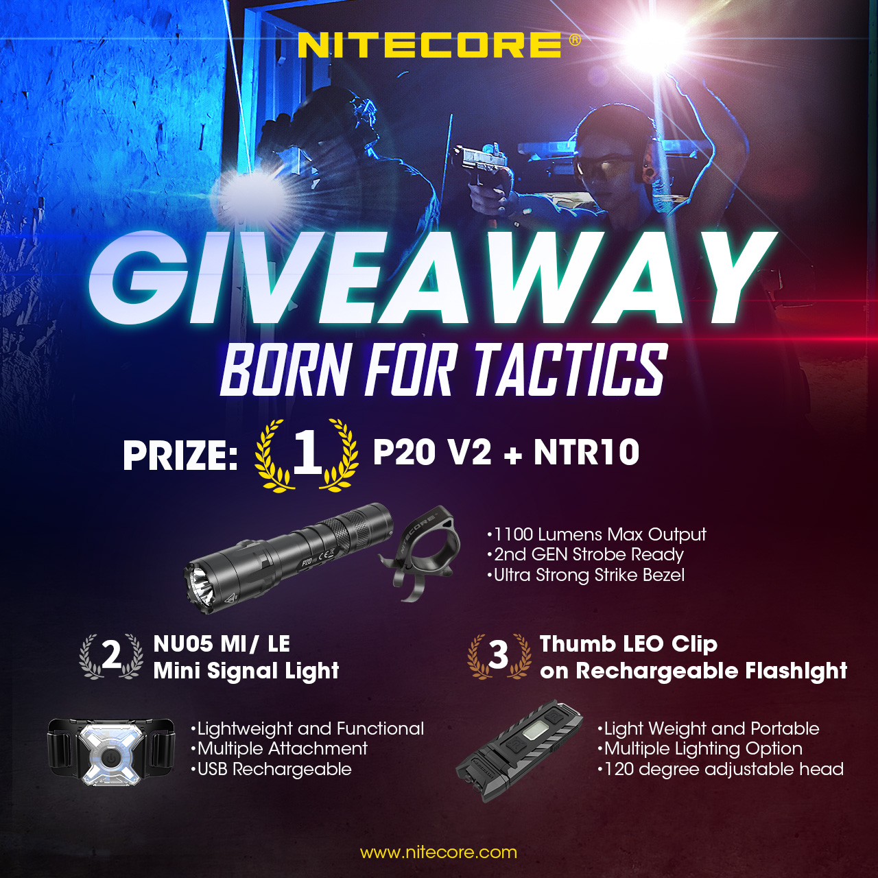 🔥🔥NITECORE GIVEAWAY🔥🔥   Win yourself a FREE prize to take over the darkness !!!  Rules :...