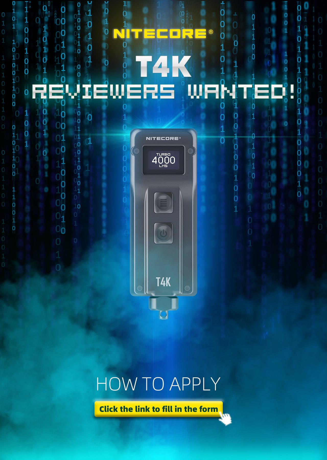 Your attention please!! 😉 We are seeking reviewers to review our latest T4K keychain light! 🔦 