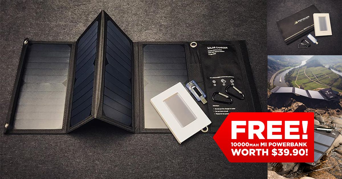 🔥 Need to charge your phones during on overseas camping trips? Don't get stuck without any recharging source like how most people do! ⏩ www.tomtop.com Get a set of these foldable USB Solar Panels! They fold down smaller than an A4 magazine and can charge a 10,000mAh power bank in 3 hours. This lets you charge a typical iPhone 2 to 3 times over when the sun sets. Here's how it works in just 3 simple steps:... 👉 Check for clear sunny skies