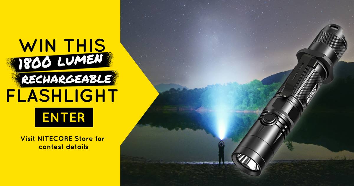 WIN THIS 1800 LUMEN FLASHLIGHT FROM NITECORE