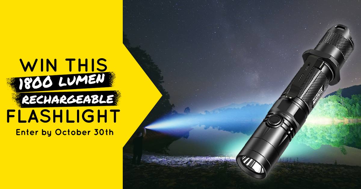 Time is running out! Enter by Oct. 30th to win a NITECORE MH12GTS Flashlight!