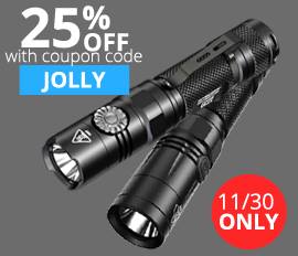 FLASH SALE ALERT! Wrap up Cyber Monday deals today with 25% off NITECORE EC22 and EC23 everyday carry flashlights. Use code JOLLY at checkout. Shop EC22: <a href=