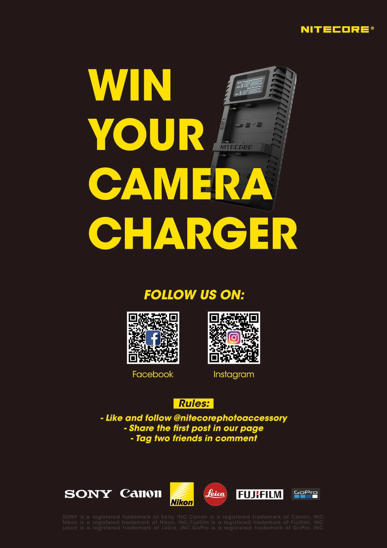 💛NITECORE GIVEAWAY💛 for CP+📸 Attention fellows in Japan!! Thank you for visiting NITECORE booth!! 😎😎  Enter this giveaway now and win a USB charger for your camera!! 🔥🔥🔥🙌🙌... - Like and follow Nitecore photo