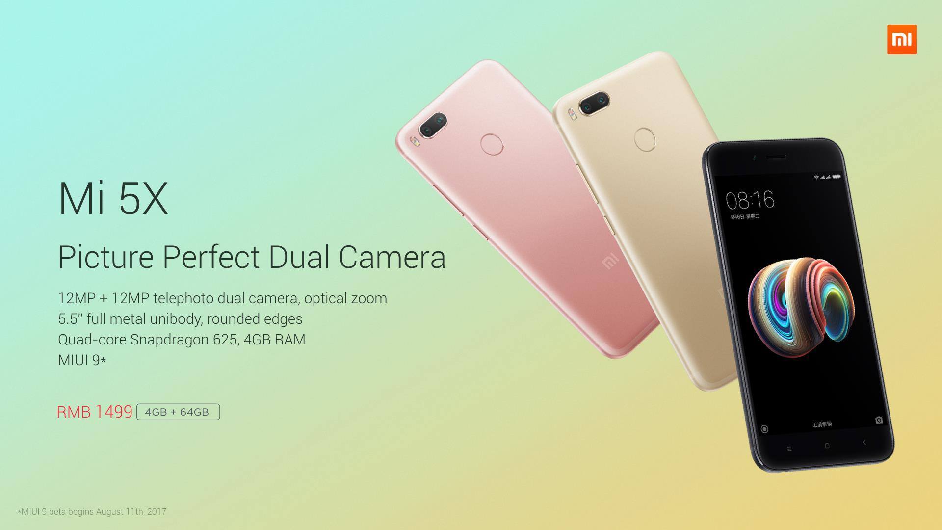 Introducing Xiaomi Mi 5X: Picture Perfect Dual Camera!