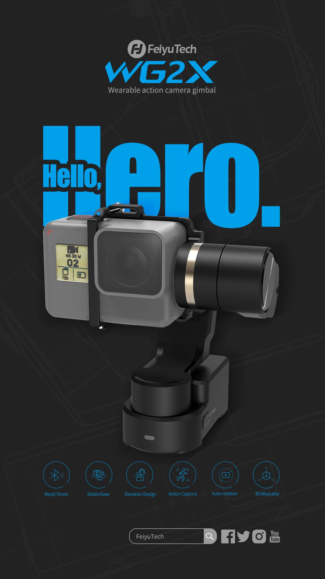 #HelloHero The #FeiyuTechWG2X with new design for the action cams! #GoPro 👇