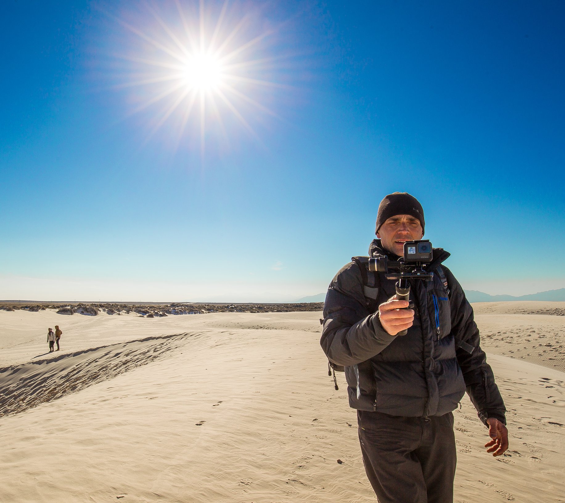 Great view at the white sands national monument with the company of our trusty  #G6plus. #feiyutech #gimbal 🏜