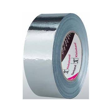 Banda din aluminiu, Gerband 705/712, cu adeziv poli-acrilic neinflamabil pentru izolatii termice, sigilarea cochiliilor caserate si imbinarea placilor de vata minerala caserate.