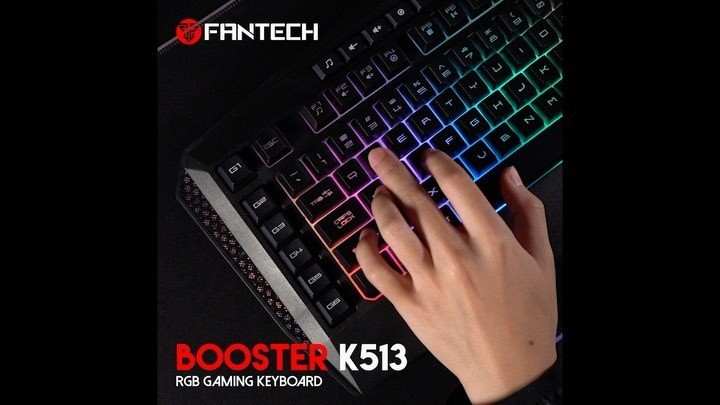 Introducing our first macro programmable membrane keyboard, BOOSTER K513 RGB Gaming Keyboard. BOOSTER K513 designed with 6 dedicated macro buttons keys on the side for easy access and total control for your gaming experience into the next level. K513 features with RGB backlight effects with 8 spectrum mode, 26 keys anti-ghosting, and 10 keys dedicated media control.  