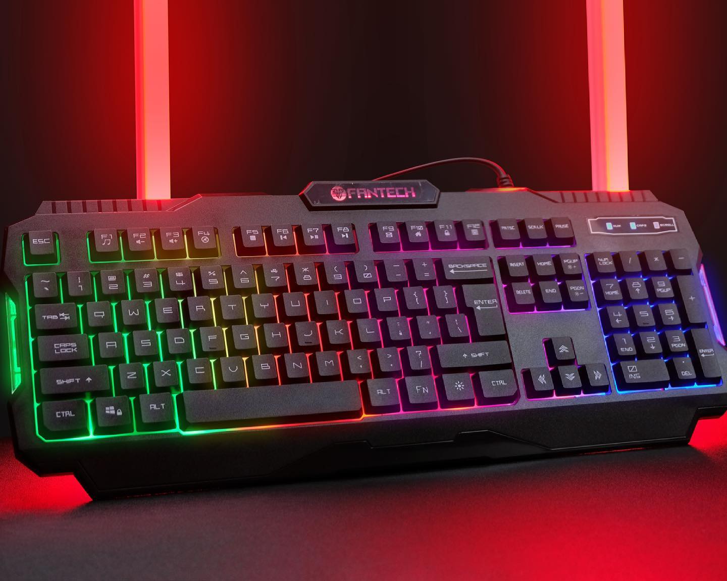 Game in silence with Fantech Hunter Pro K511. Featuring RGB accent lighting and ultra high quality keys for the upmost longevity. Get ready to dominate the game!