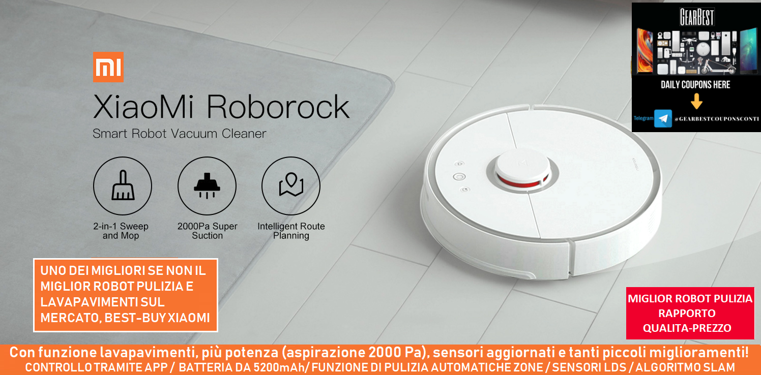 ✅ Il fantastico Robot domestico di casa Xiaomi torna a grande richiesta in offerta! Pulizia quotidiana della tua casa in modo intelligente e veloce! Approfitta ora! 🔥 OTTIMA OCCASIONE! 🔥 ⭕️ XIAOMI MI ROBOT VACUUM (1° Versione)...