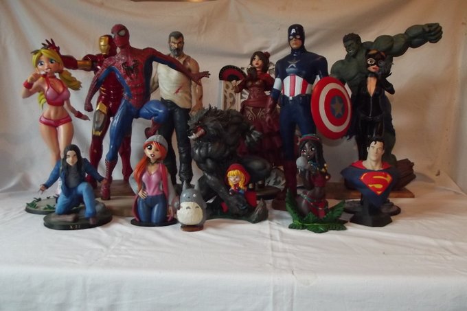 Come to see our super A8 fan and his 2019 impressive figurines! Just imagine how crazy it is that these characters from classic cartoons and fairy tales like Spiderman,The Hulk,Red Ridinghood, and Catwoman pop up in your own house!Good prints and paints!  