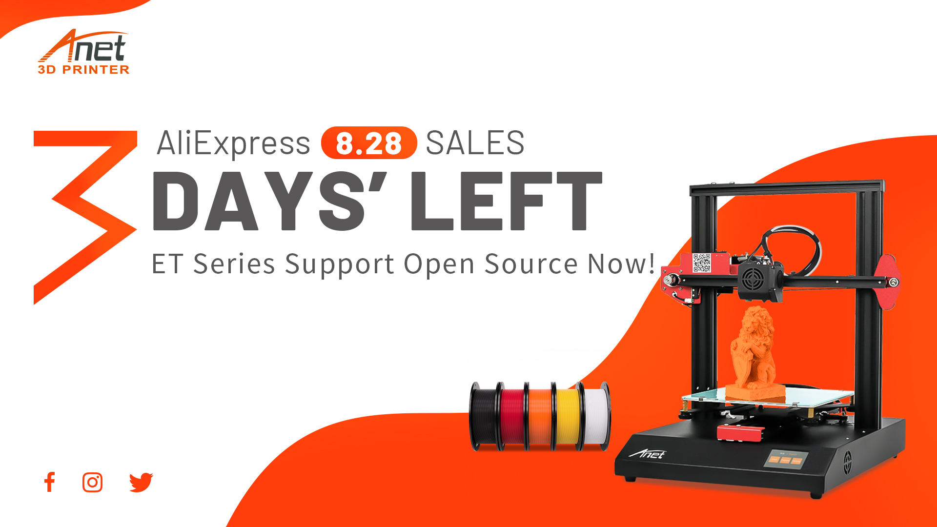 We officially released the 【open source of the ET series】 this week, which has caught the eye of the public.😉Now it's time to update your equipment during August 24-28, 2020. 👉anetfactroy.aliexpress.com