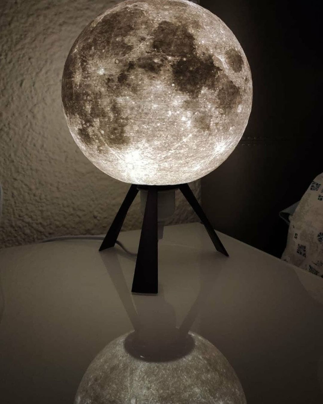 3D Printed Moon Lithophane Source: u/Asrock23 via Reddit