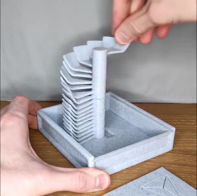 3D Printed Spiral dice tower box Design @Clugger07