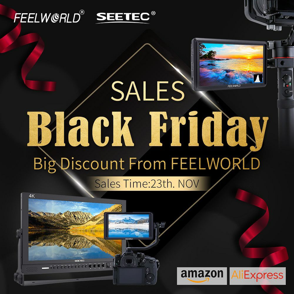 Up to 20% off sale!!! FEELWORLD official Amazon, Aliexpress shop is offering special price on New release F5 5 inch camera monitor, FW279S 7 inch 2200nit ultra bright sunlight viewable monitor, and the Hot sales F570, T7 etc.   🎉Ready to get yourself a monitor? 