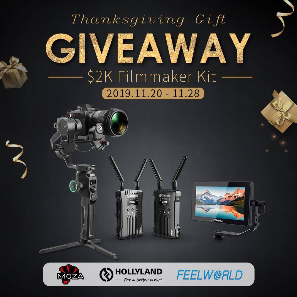 Head over to Instagram @feelworld_monitor page and click on his giveaway post for rules on how to enter the GIVEAWAY! One lucky winner will be receive Filmmaker Kit, the same monitor, gimbal, wireless video transmitter @alternative_1 using in the video.