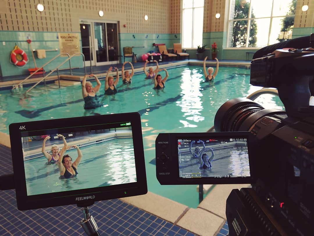 🦊🎥 We had filming of waterballet class , a great time today~