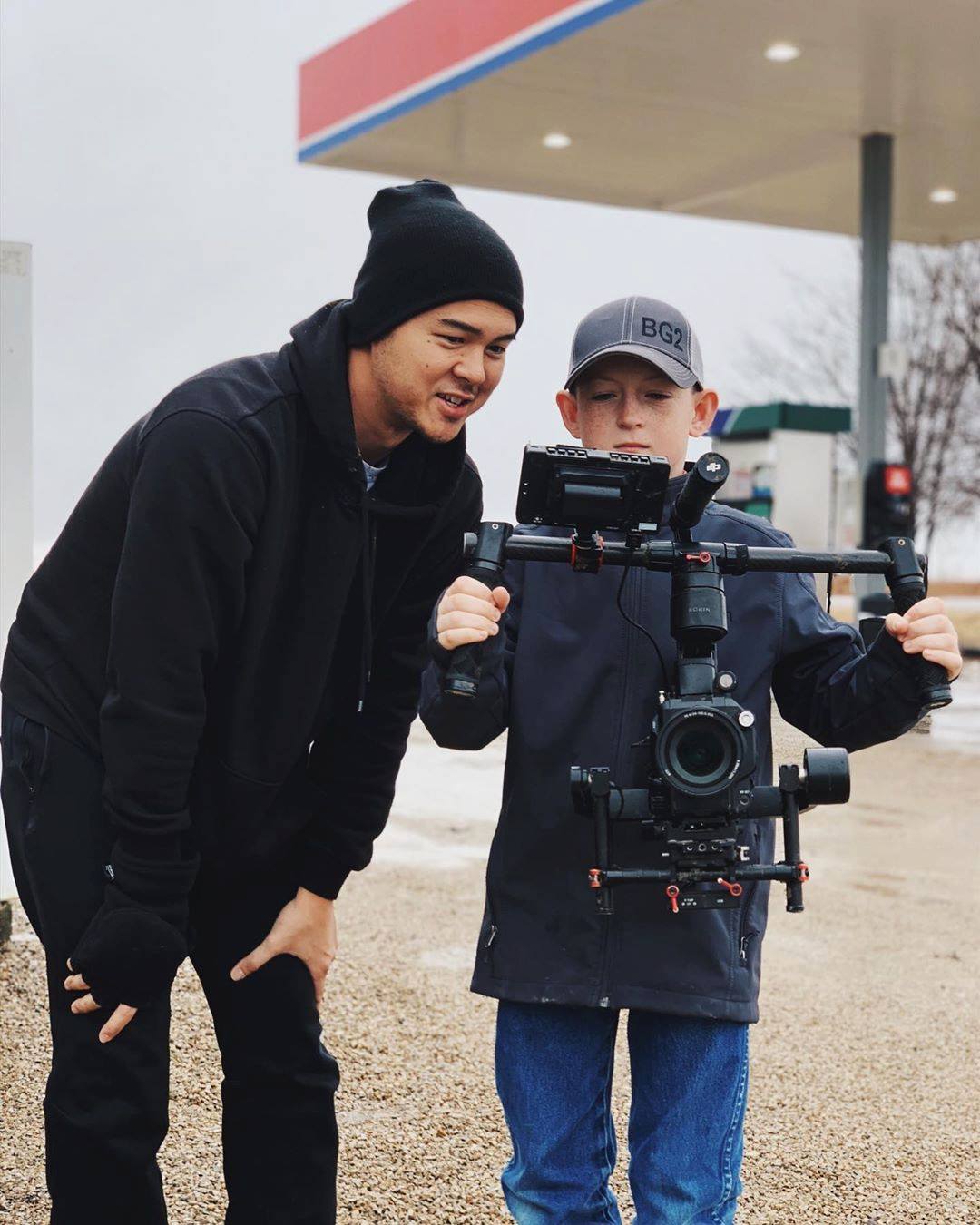 Carrying the Ronin around definitely gets a lot of looks. My favorite is when kids come up to me and most of the time I show them what the monitor is showing or if they’re old enough, I let them operate it. This career has taken me to many places but meeting people from all over is still my favorite part.  This kid came from a small town in Kansas and had never seen any film equipment at all, we chatted for 10 mins. I told him about film gear and he showed me all the fishing ...gear he had. 🤯