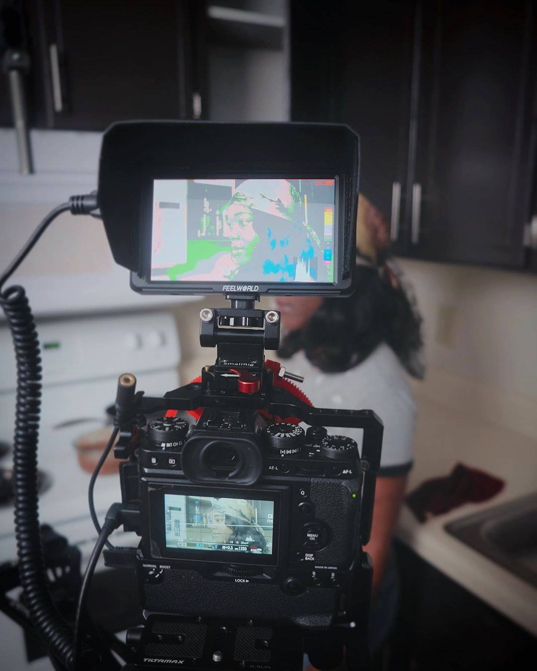 If you are looking for a little bit bigger monitor for your camera, FEELWORLD F5 should work as long as you have HDMI connection on your camera. A must-have accessory for your shooting setup