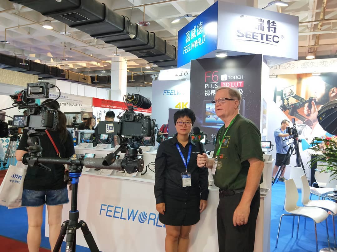 Second day at BIRTV2019, thank you Personal View interview us, we are release the New LUT 7 inch touch screen field monitor with 3D LUT, 2200nit ultra bright, bright ness can auto adjust. A6 is 5.5 inch with recorder, wireless control will coming soon. FW278S 7 inch 1200nit ultra bright monitor.... F6 PLUS 5.5 inch touchscreen field monitor available now. More new products will coming soon. Welcome to 2B116 meeting us🙌😉 #feelworld