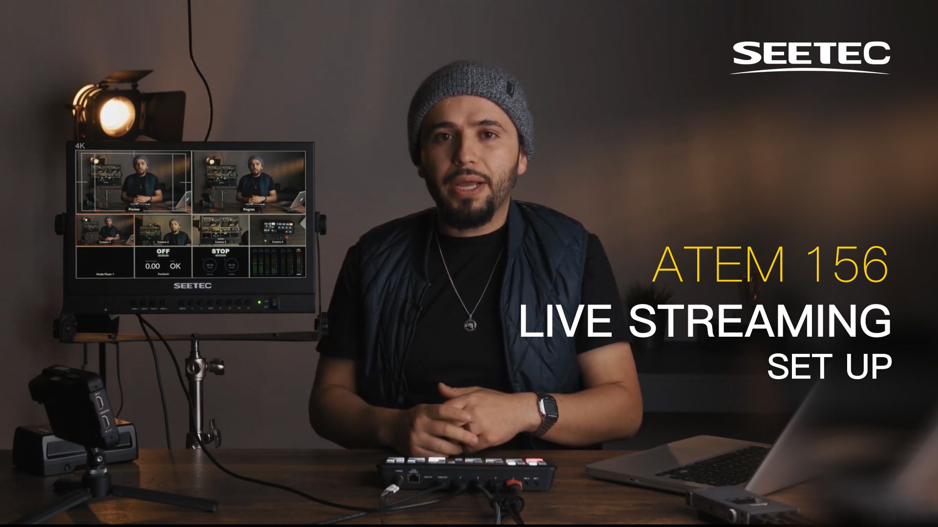 SEETEC ATEM156 is a 15.6" Multiview Monitor. It is Atem Mini Live streaming setup . It also can use as a dedicated Director's Monitor. It has the size and the functions of a Video Production Monitor, so it's definitely something using in the video shoots. Review by: Marcos Rocha Shop Now: www.feelworld.ltd...