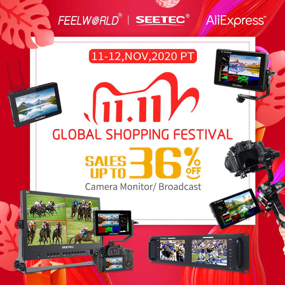 【11.11】AliExpress Global Shopping Festival (Time:11-12,NOV,2020 PT), SALES UP TO 36% OFF on FEELWOLD camera monitor and SEETEC broadcast monitor. 🔹You also can get addition coupon to save more money at FEELWORLD AliExpress Official Store. www.tomtop.com Free shipping to 200+ countries worldwide. 🔹FEELWORLD Official Store...