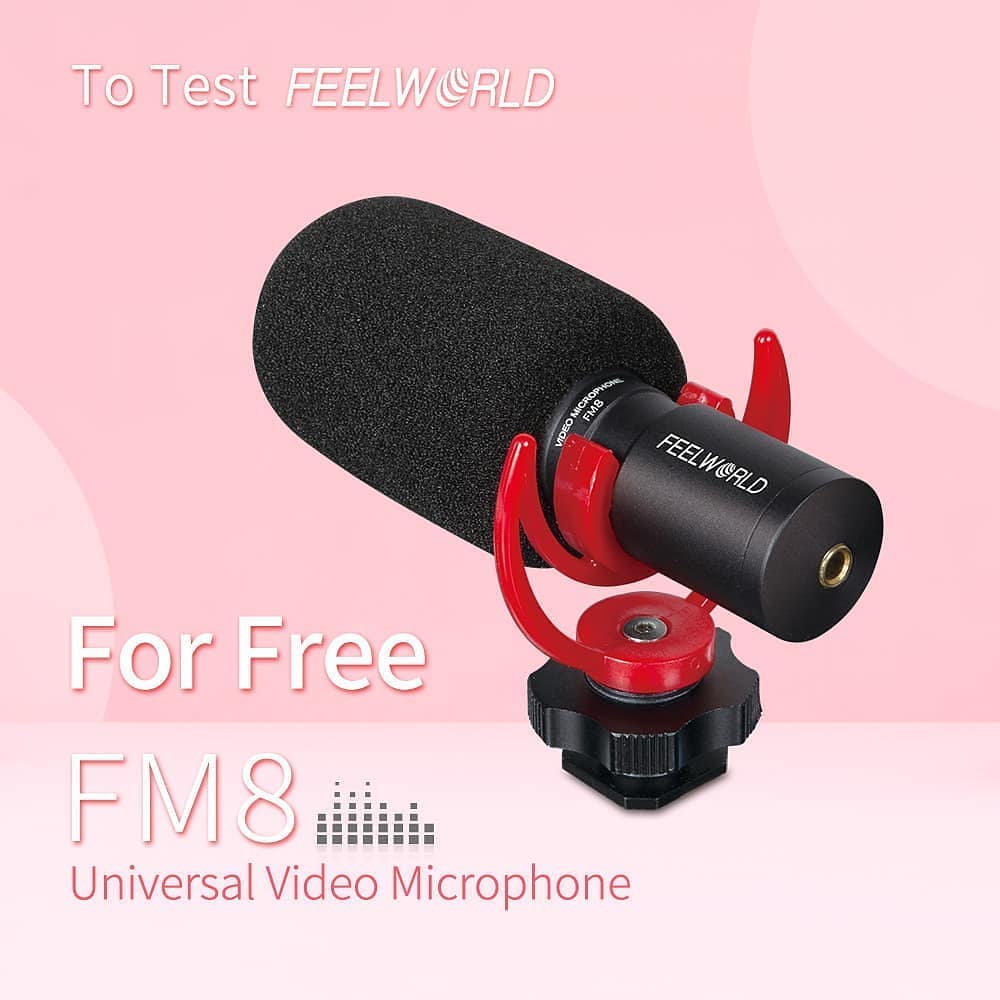 👏 Free test FEELWORLD new release FM8 universal microphone for vlog setup. 🙋We need your feedback for improve it, provide 10 for free test at US, 3 for Germany, 2 for UK, 2 for Japan.