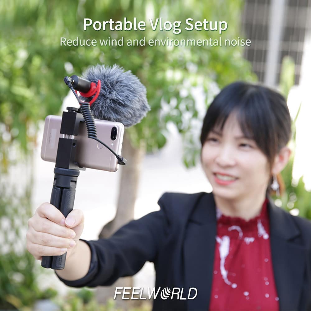 🎤 🎤 Portable vlog setup, Master your production quality, improve your audio, reduce wind and noise. Highly recommend FEELWORLD FM8 is a compact microphone designed for vlog setup.