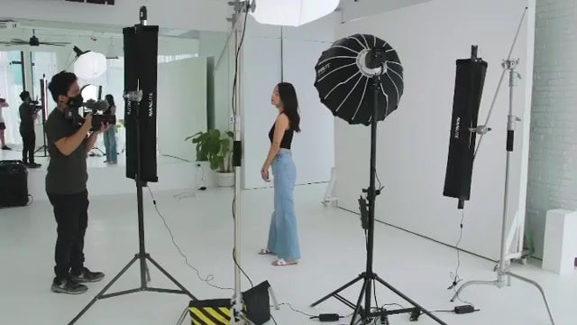 Behind the scenes with NANLITE  @reigermar's AFFORDABLE BASICS TRY ON HAUL Vlog at @lucasstudios_ Lit using Nanlite Forza 60 with Nanlite Parabolic Softbox 60, Nanlite Pavotube 30c, Nanlite Lantern 80