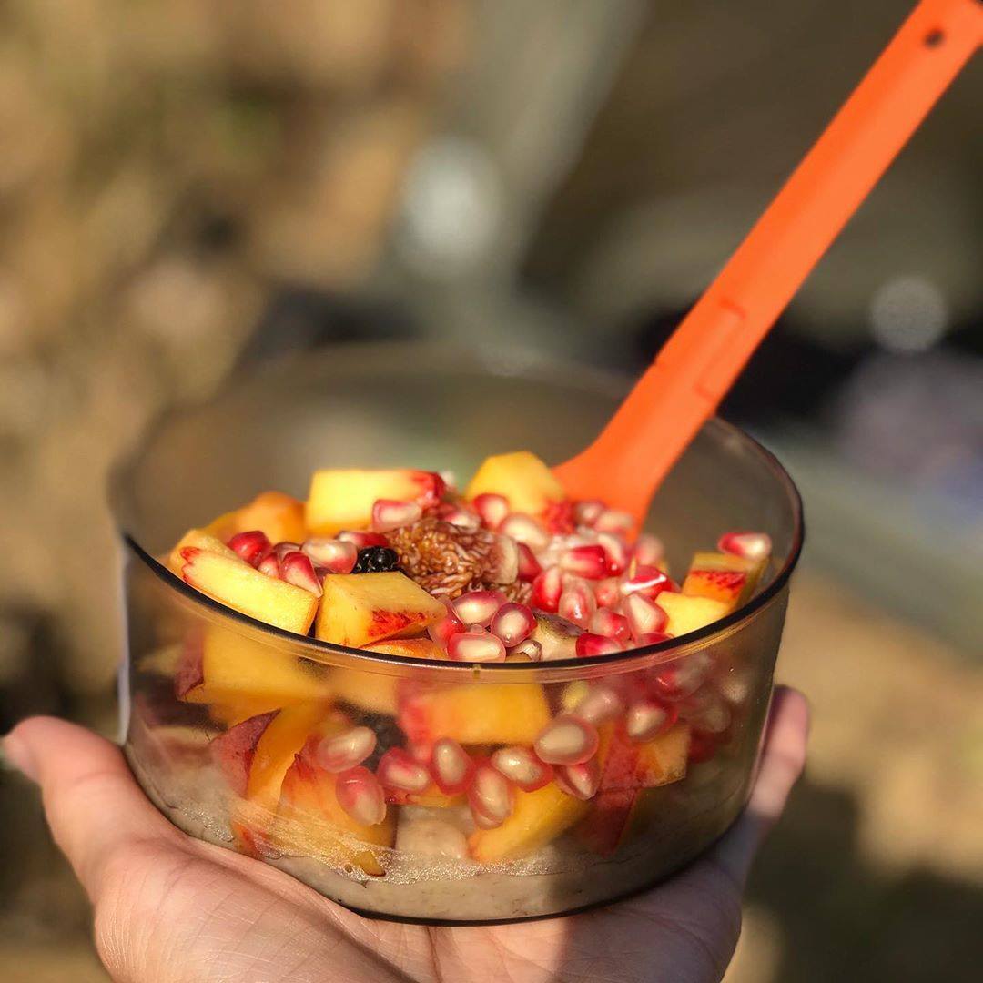 Nature's gifts + oatmeal is always a winning breakfast! PC: @solarisventum #firemaple #firemaplegear...