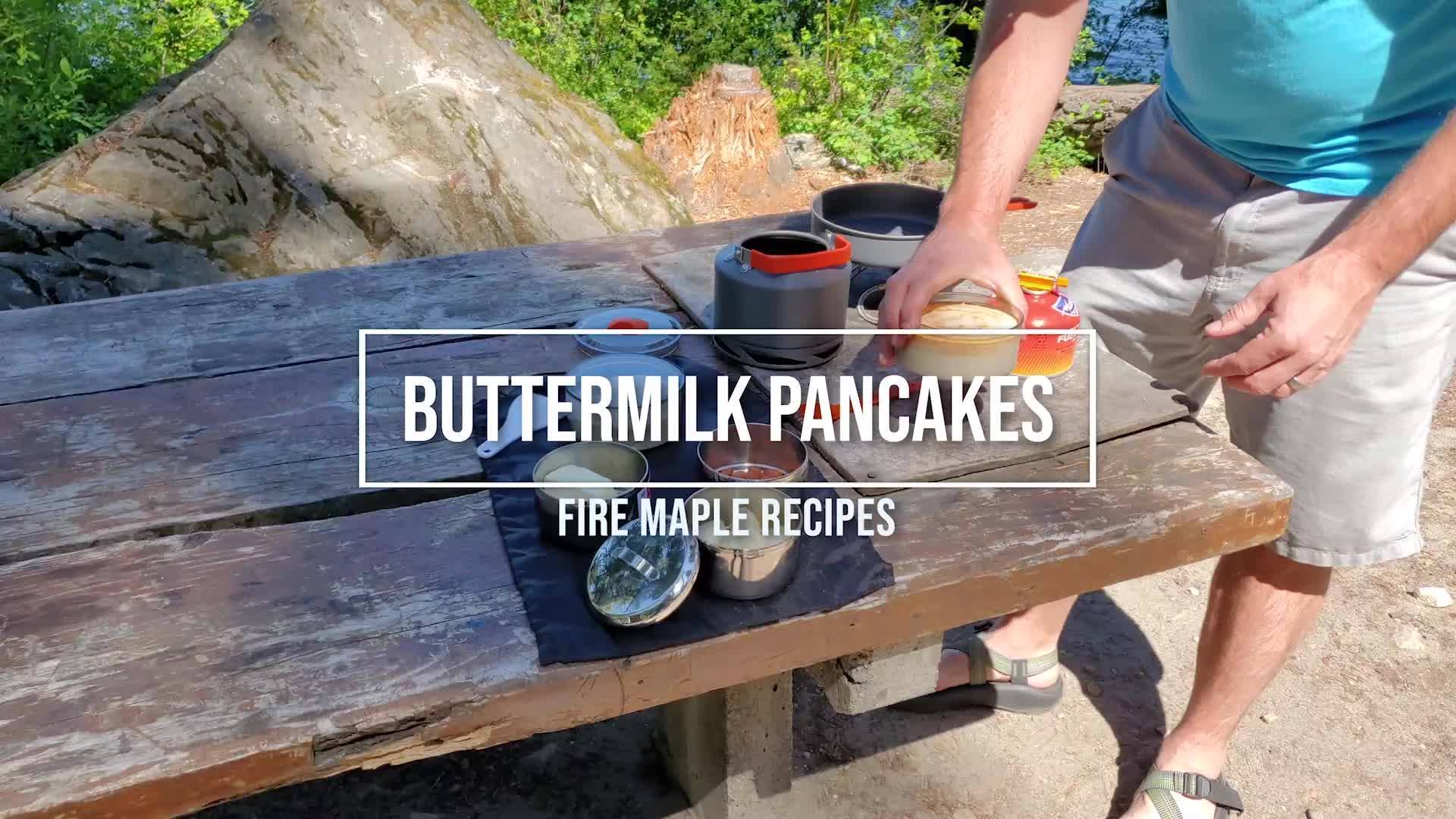 Easy Camping Recipe from Fire Maple | Buttermilk Pancakes 🥞