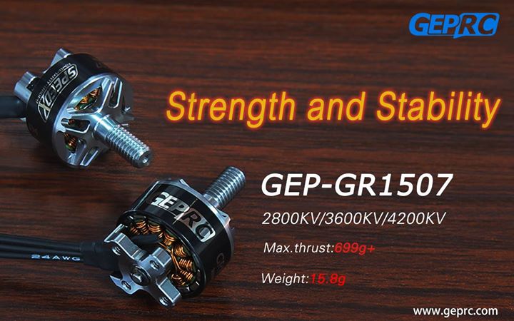 GEPRC GEP-GR1507 2800KV/3600KV/4200KV Motor Introduce