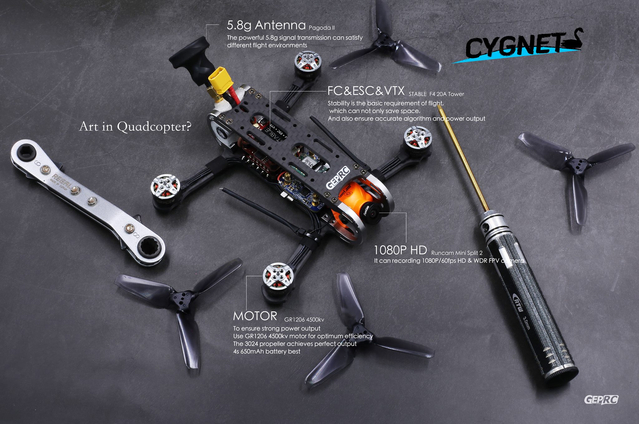 GEPRC GEP-Cygnet 3 is ready Specifications: Name：Cygnet 3...