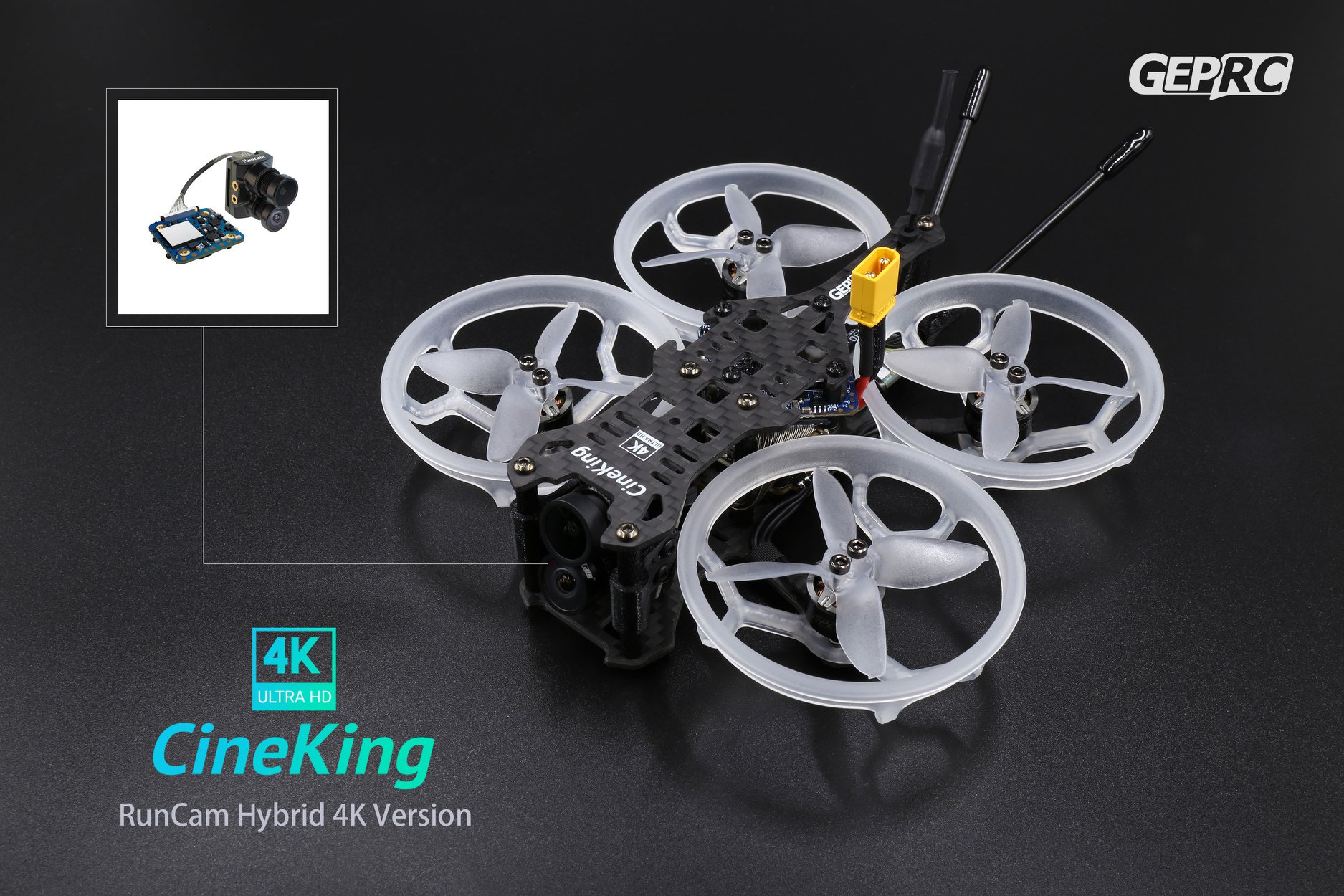 😍😍😍CineKing 4k with Runcam Hybrid 4k is ready,