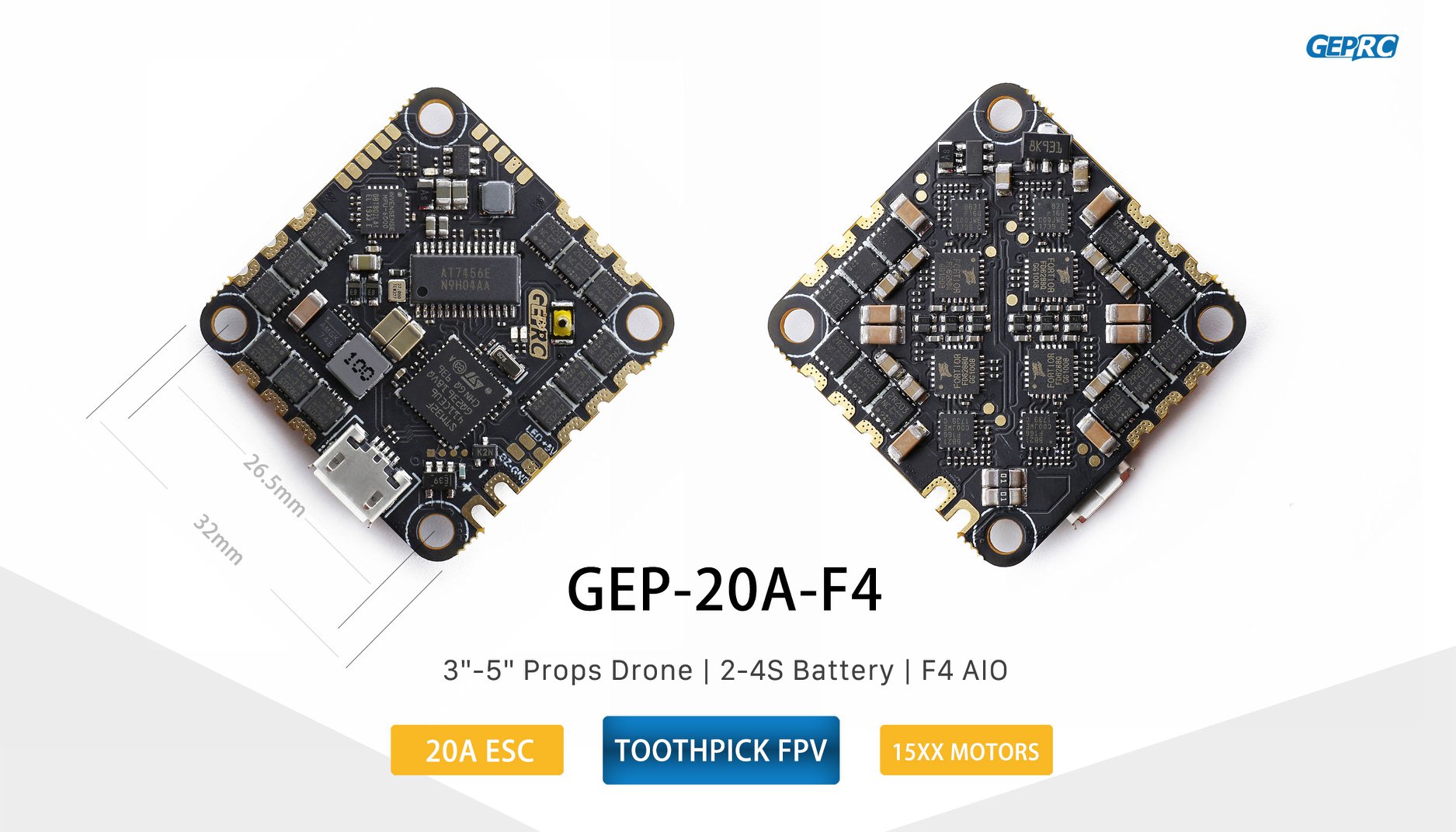 [NEW PRODUCT] GEP-20A-F4 AIO is ready,Big Toothpick fpv is comming. All in one:...