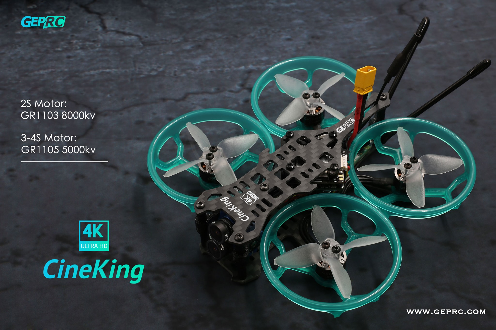 GEPRC CineKing 4K in stock now,New choice indoor FPV. GR1105 5000KV Motors 3-4S version