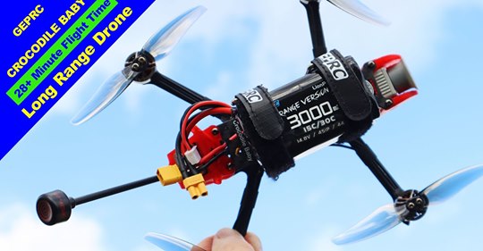 GEPRC Crocodile Baby 4″ HD Micro Long Range FPV is literally perfect for pilots who want to fly FREESTYLE or LONG RANGE (You have both options in one drone). HD & Analog