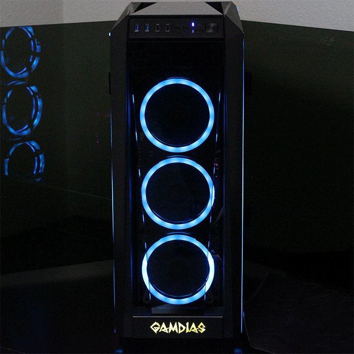 55 RGB Effects, 3 Front Fans, and compatibility with 120,140mm Fans & a 360mm radiator. 