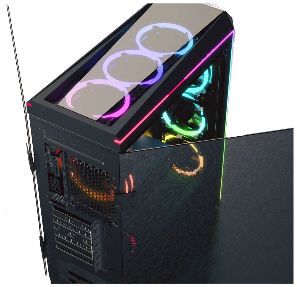 The Gamdias TALOS P1A PC Gaming Case kicks in a Breezy gaming experience!! 🌈 🦁 ✔ 2 Openable Tempered Glass Panels.