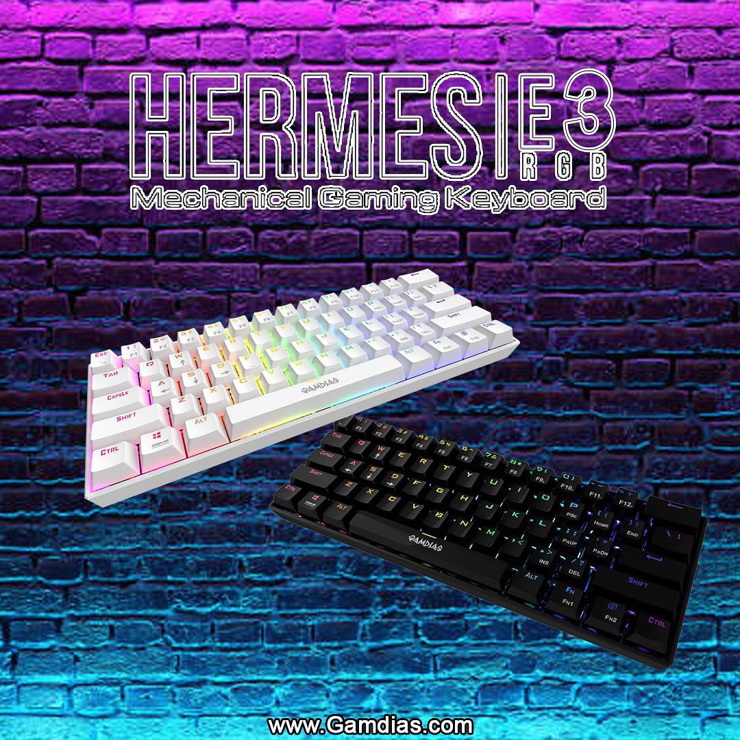 You’ll gonna love this 60% Keyboard! HERMES|E3 Mechanical Gaming Keyboard ‼️ Available in 🔴Red & 🔵Blue GAMDIAS Certified MX Switches❕... ===========================