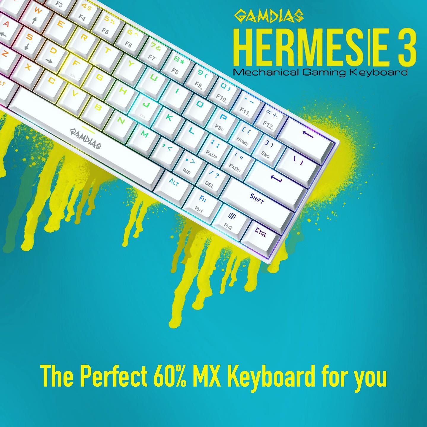 Level Up🌟your gaming peripherals to a cleaner look! The 60% Keyboard that is perfect for you! HERMES|E3 60% Mechanical Gaming Keyboard... ++++++++++++++++++++++++++++++